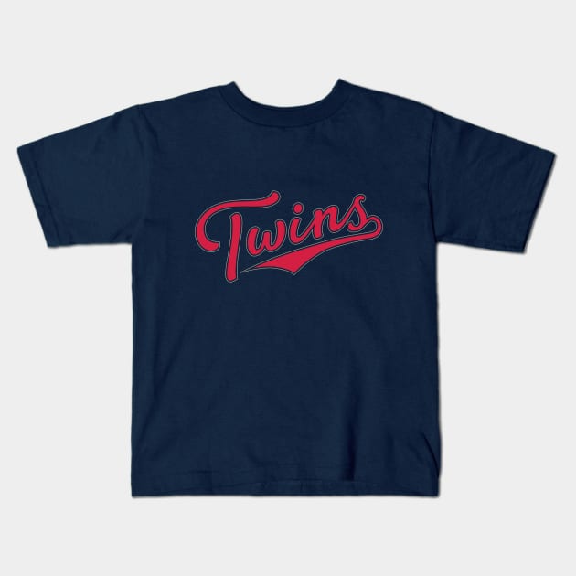 Vintage Minnesota Twins 2 by Buck Tee Original Kids T-Shirt by Buck Tee